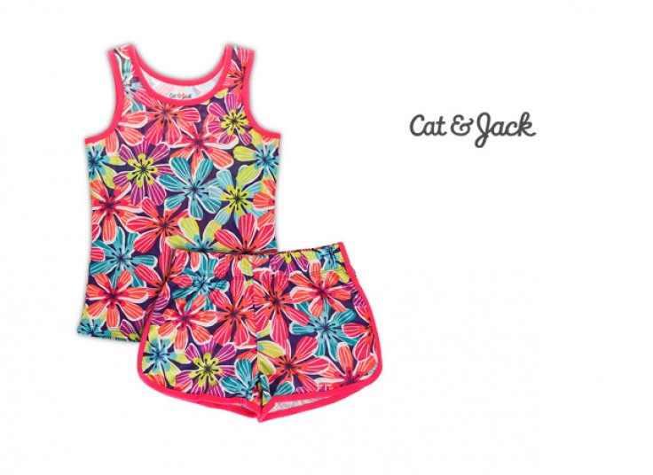 ست تاپ و شلوارک دخترانه Cat and Jack