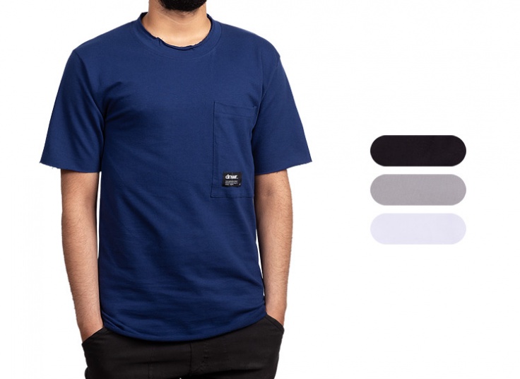 تیشرت لانگ مردانه تک جیب Zara