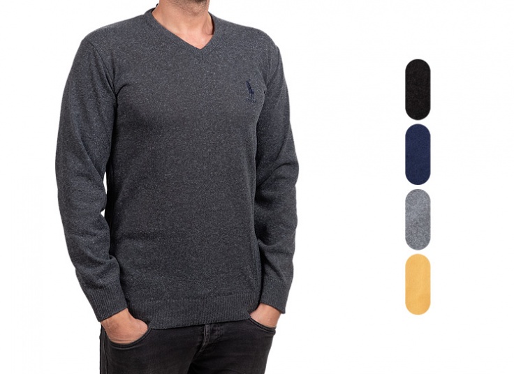پلیور بافت مردانه یقه هفت طرح Polo