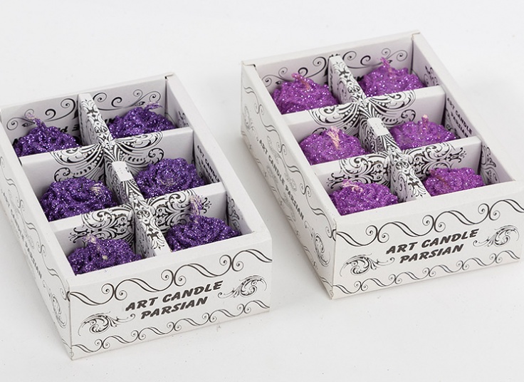 شمع گل رز 6 عددی