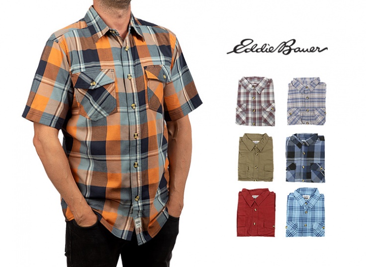 پیراهن آستین کوتاه مردانه Eddie Bauer