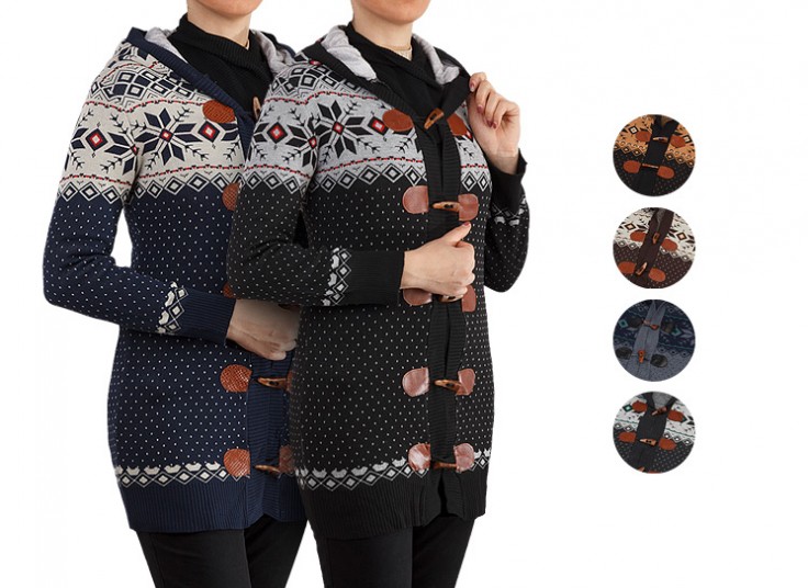 مانتو بافت طرحدار زنانه