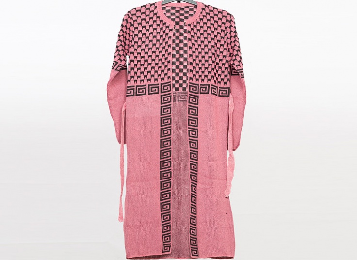 مانتو بافت جلو باز طرح دار