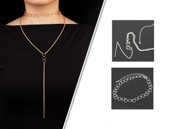 ست گردنبند چوکر Double Layers