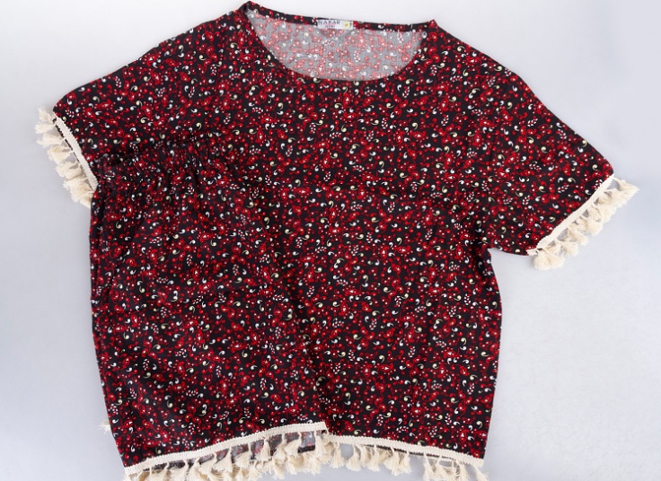 تیشرت و شلوارک نخی زنانه Tassel