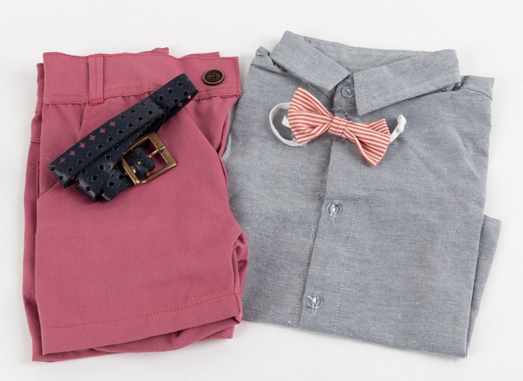 ست 4 تکه پیراهن و شلوارک پسرانه Pouya