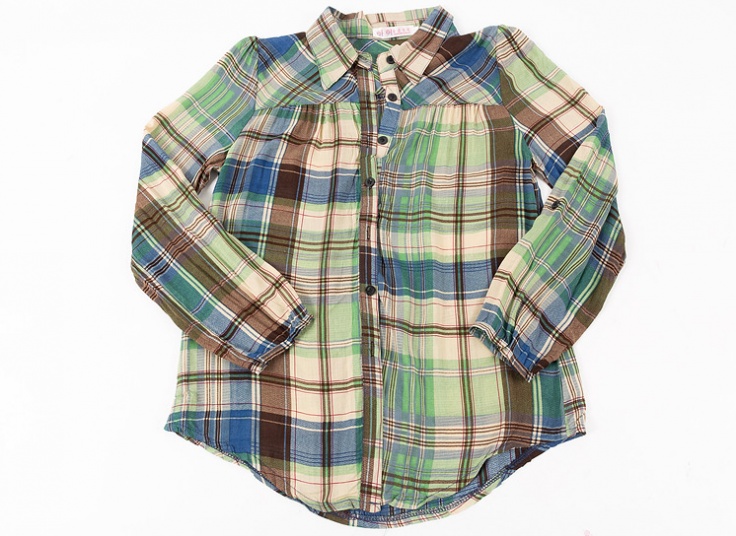 شومیز چهارخانه دخترانه