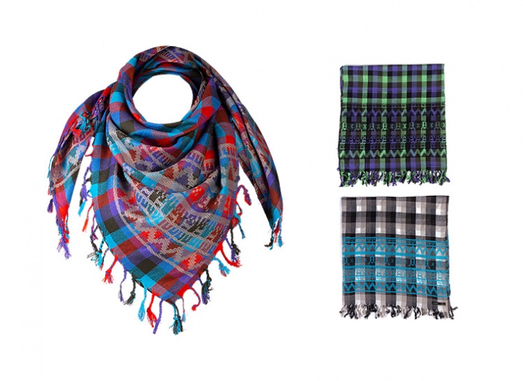 روسری پشمی طرح Zigzag