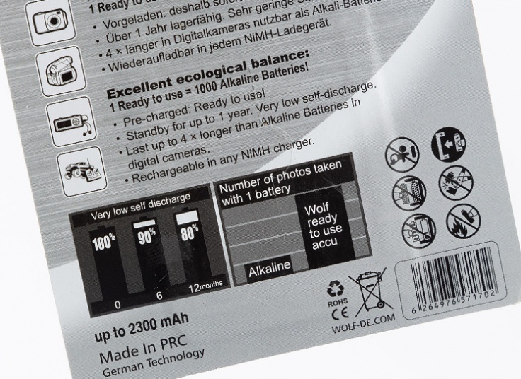 باتری شارژی WOLF