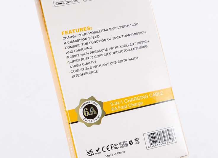 کابل شارژ 3 کاره مدل CDXZ-0004