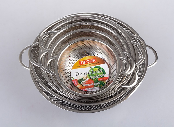 پکیج شش عددی آبکش استیل QINGQING