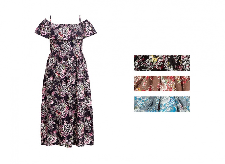 پیراهن ساحلی یقه قایقی