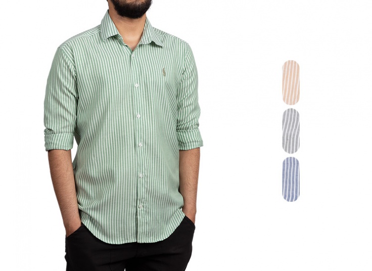 پیراهن راه راه مردانه طرح Polo RL