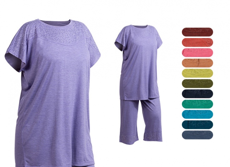 تاپ شلوارک زنانه نگین دار