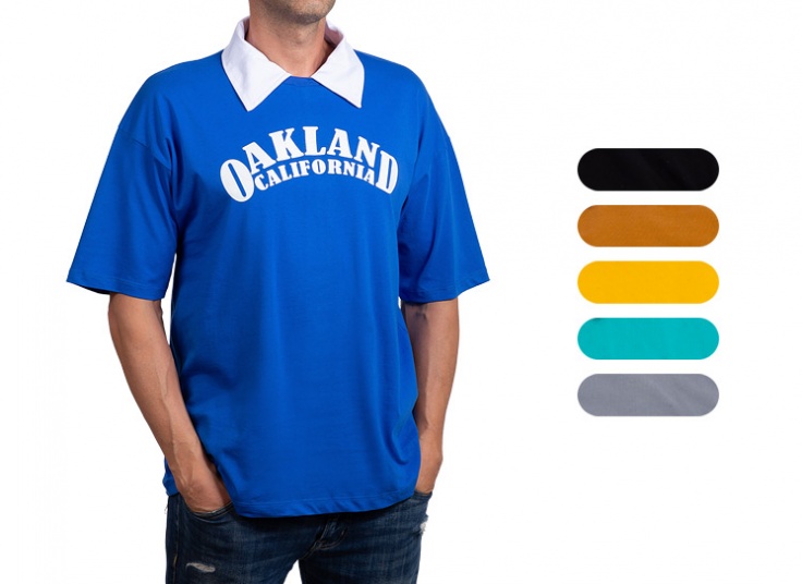 تیشرت مردانه یقه دار طرح Bershka