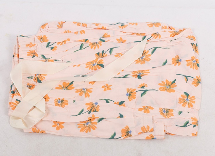 شلوار نخی گلدار PR