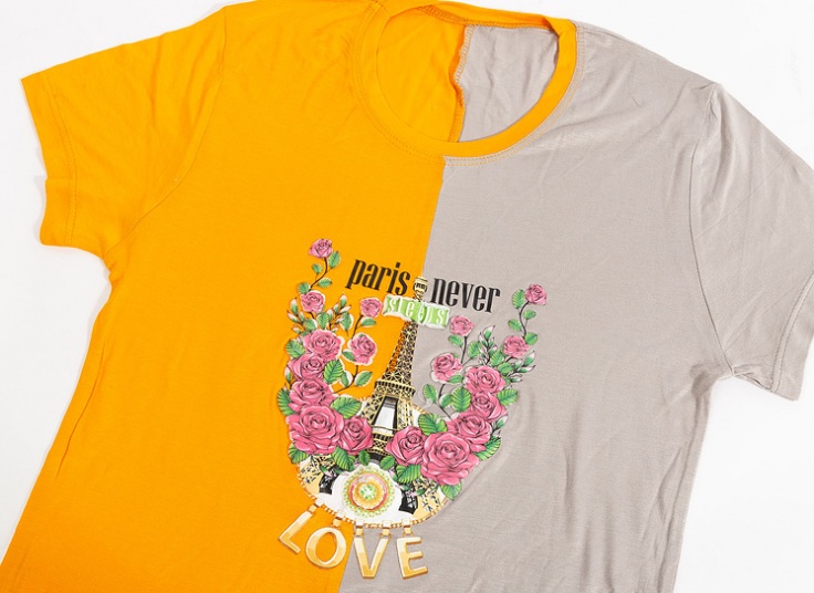 تیشرت زنانه طرح گل