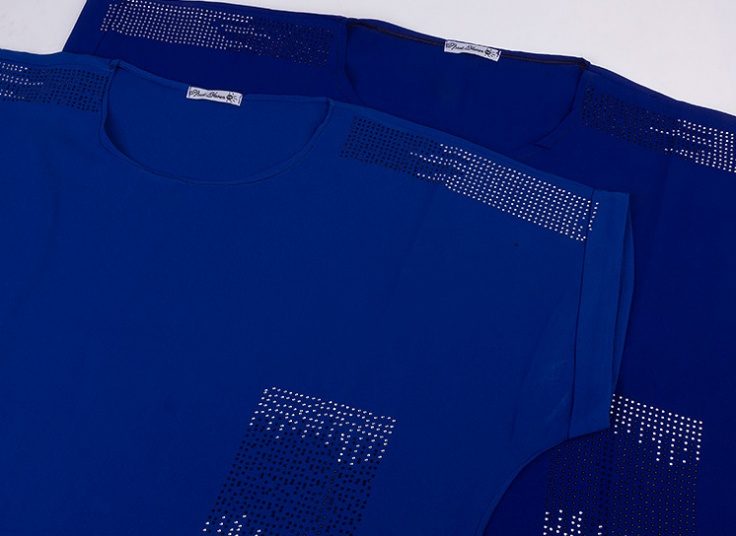 تیشرت حریر کرپ سایز بزرگ jewelled