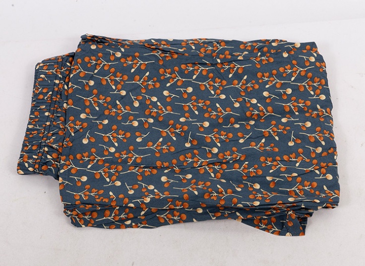 شلوار نخی گلدار PR