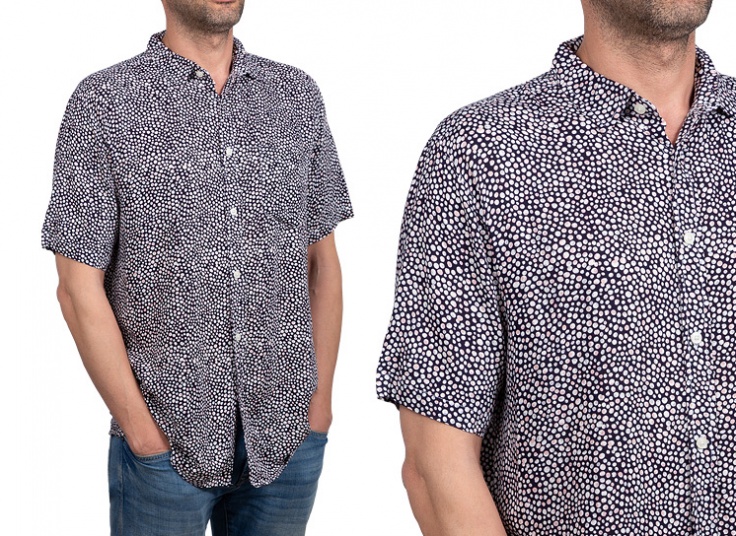پیراهن نخی آستین کوتاه مردانه