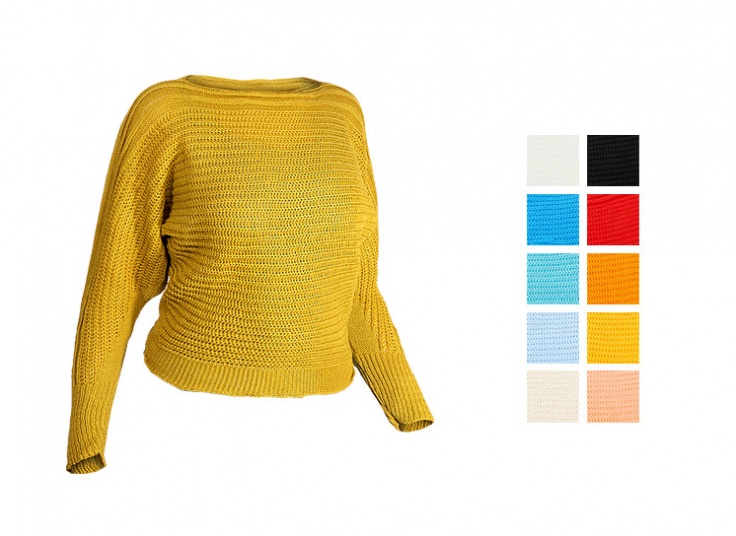 نیم تنه بافت یقه گرد