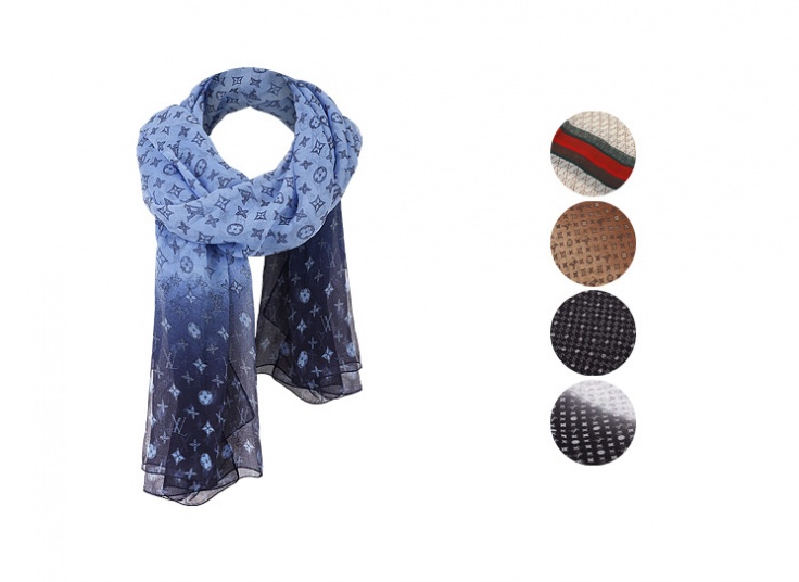 شال حریر زنانه طرح Louis Vuitton
