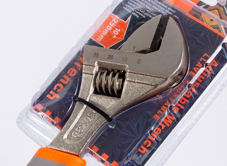 آچار فرانسه دسته روکش دار