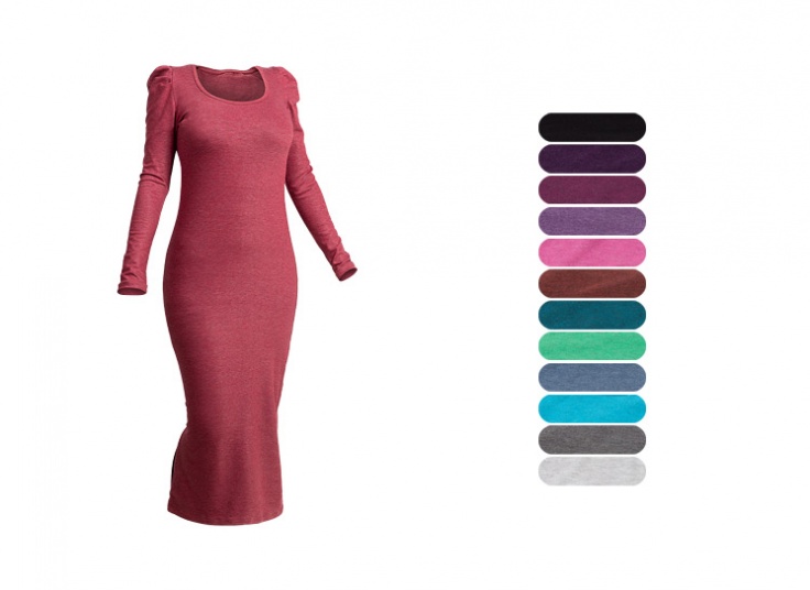 پیراهن ماکسی آستین چین دار