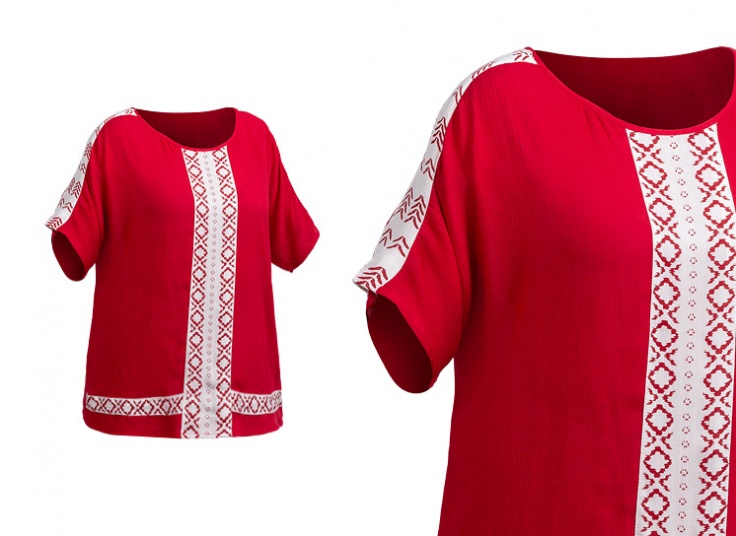 بلوز زنانه آستین کوتاه هندی