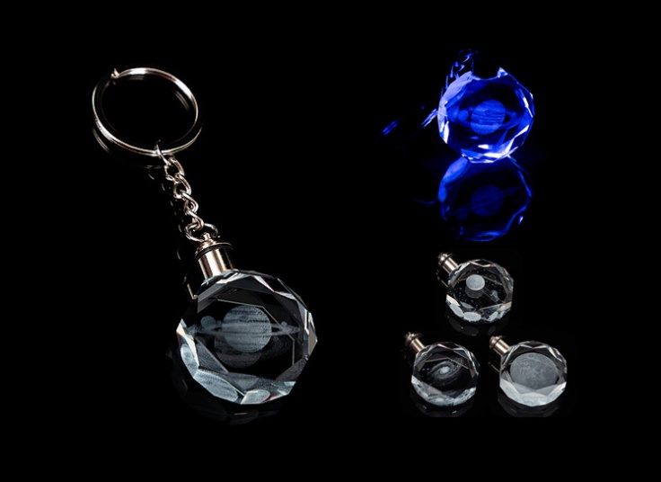 جاکلیدی کریستالی چراغ دار