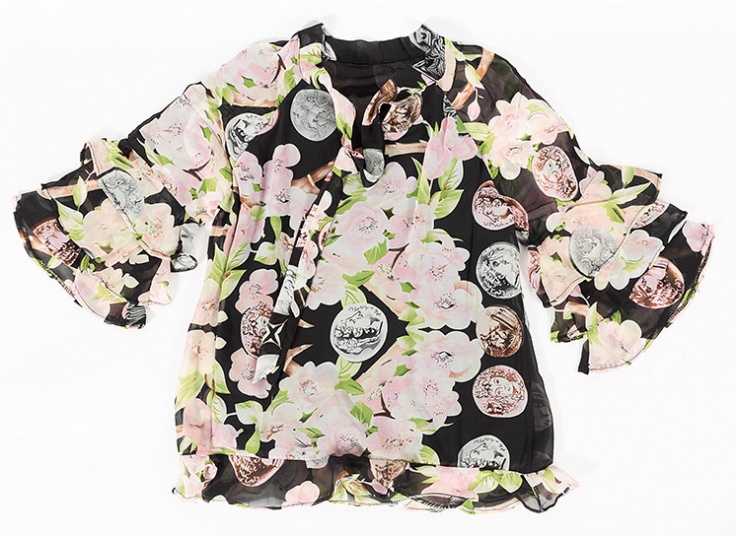 بلوز حریر گره ای