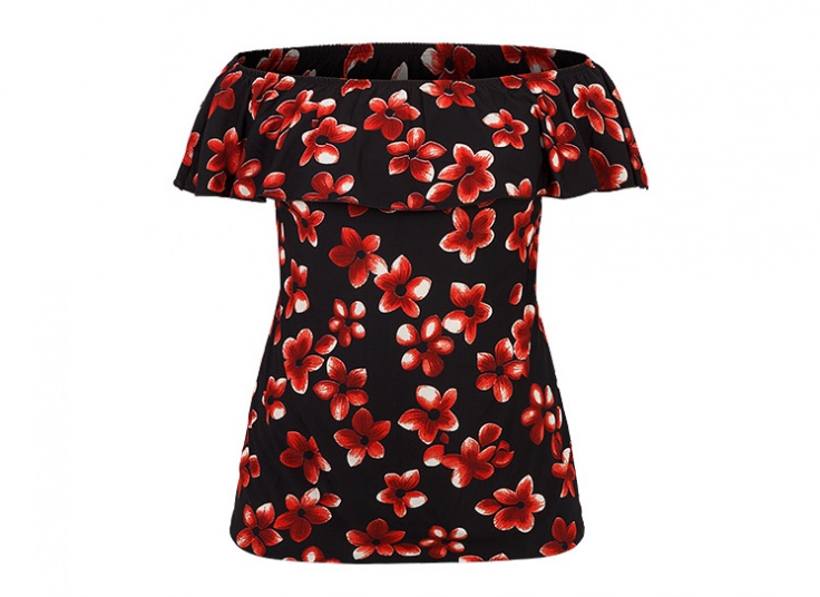 تاپ یقه قایقی Plicate