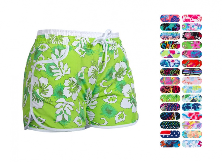 شلوارک زنانه طرح هاوایی