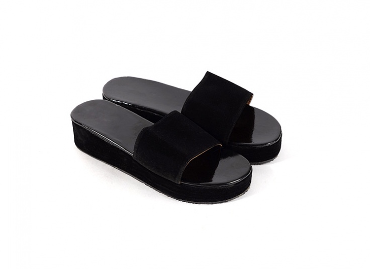 دمپایی لژدار مخمل زنانه