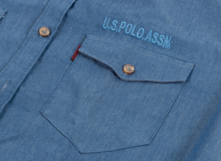 پیراهن طرح جین آستین کوتاه Polo