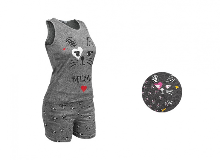 تاپ و شلوارک طرح گربه