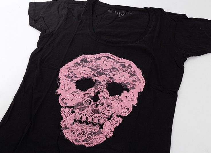 تیشرت زنانه طرح اسکلت Bitter Sugar