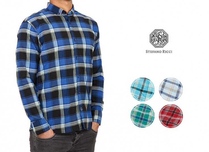 پیراهن مردانه چهارخانه Stefano Ricci