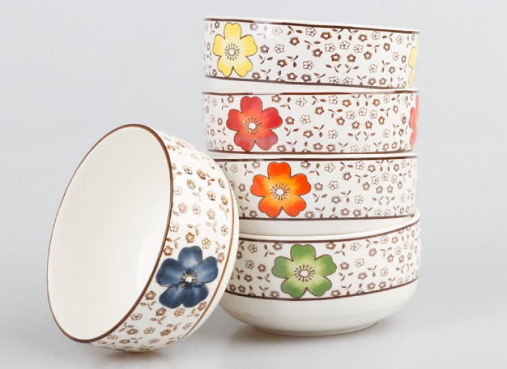 پکیج 5 عددی کاسه سرامیکی گلدار