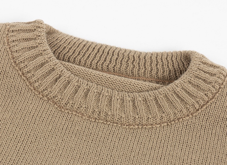 بلوز بافت مردانه یقه گرد نیم پیچ