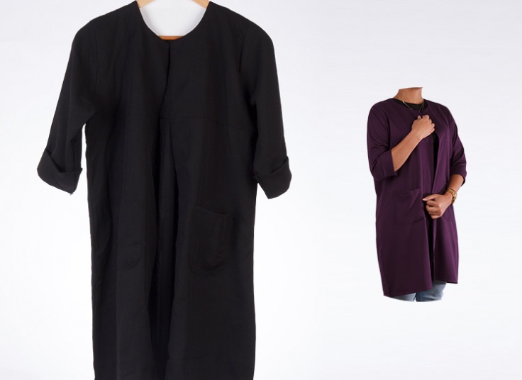 مانتو جلو باز زنانه Crepe