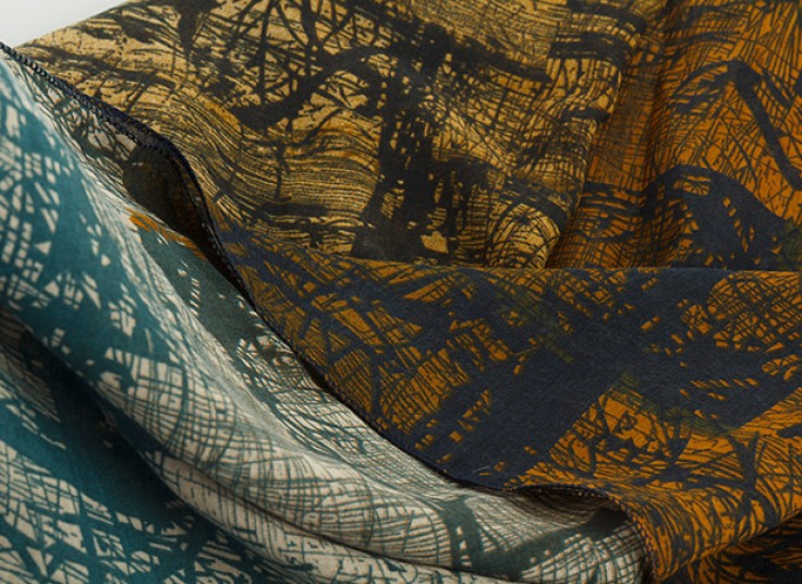 شال نخی دو رنگ