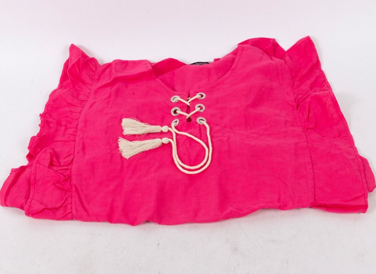 تاپ آستین چین دار کد 16488