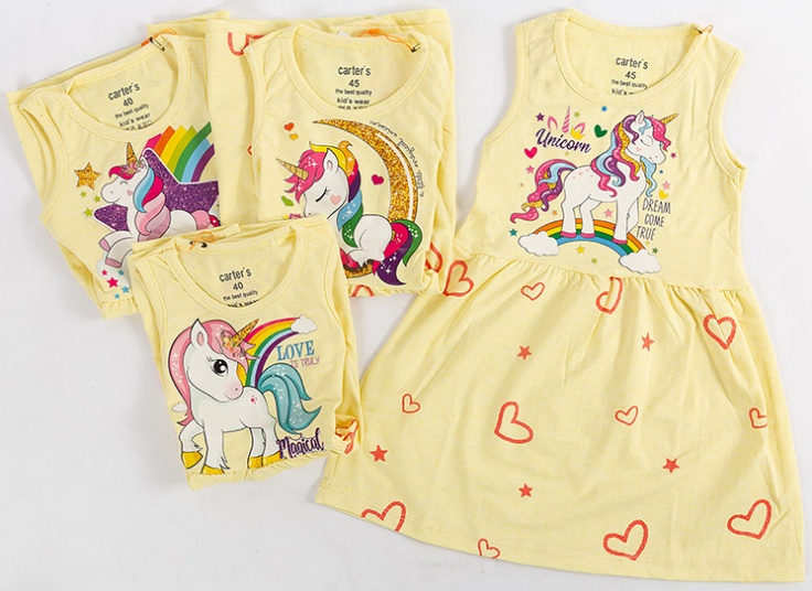 سارافون دخترانه چاپ دار