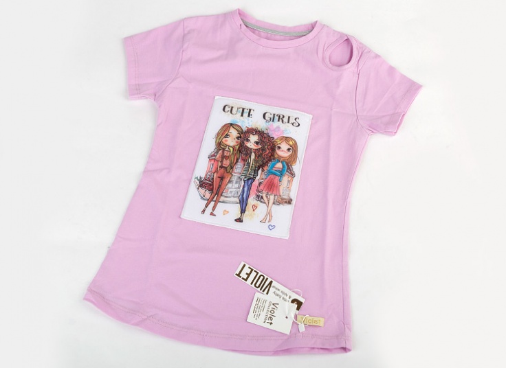 تیشرت بچگانه طرح‌دار Violet