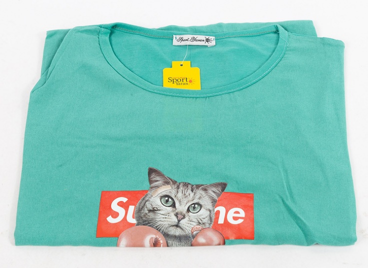 تیشرت زنانه طرح گربه