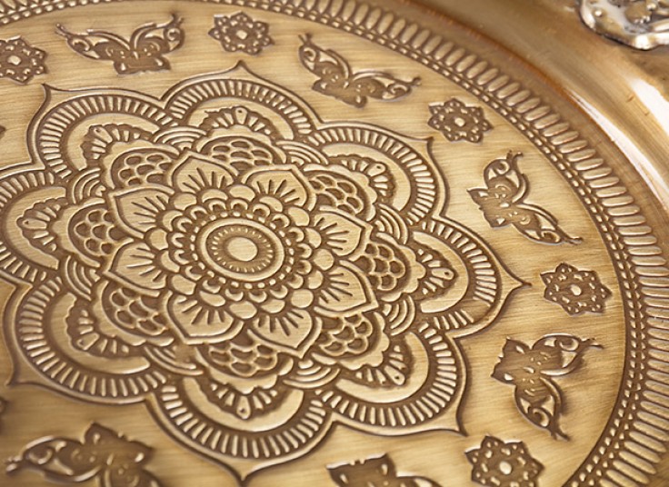 سینی فلزی طرح برجسته