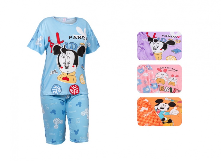 ست تیشرت شلوارک طرحدار