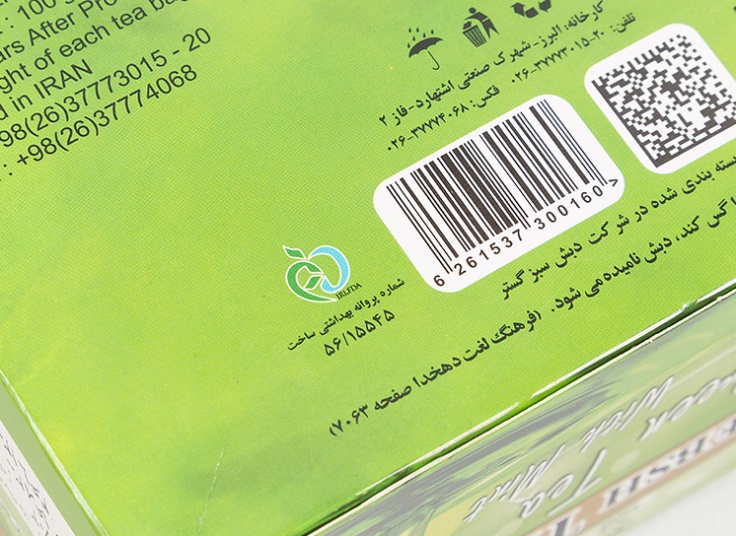 چای سبز کیسه ای دبش با طعم نعناع