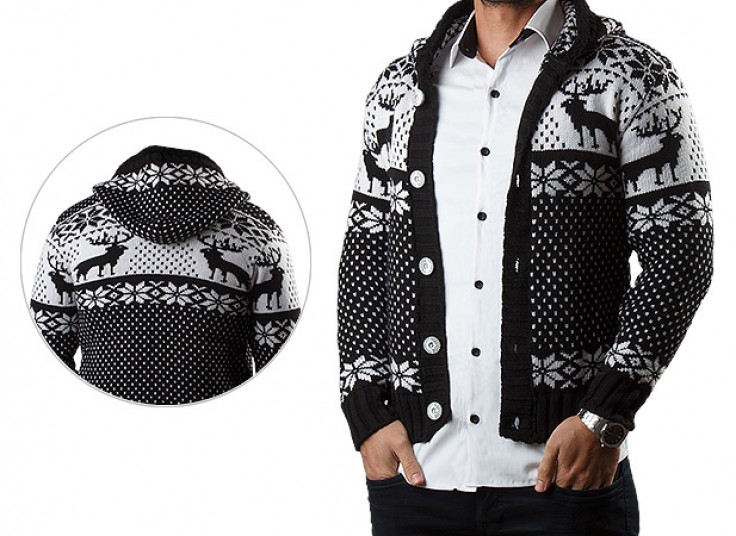 سویشرت بافت کلاهدار SNOW